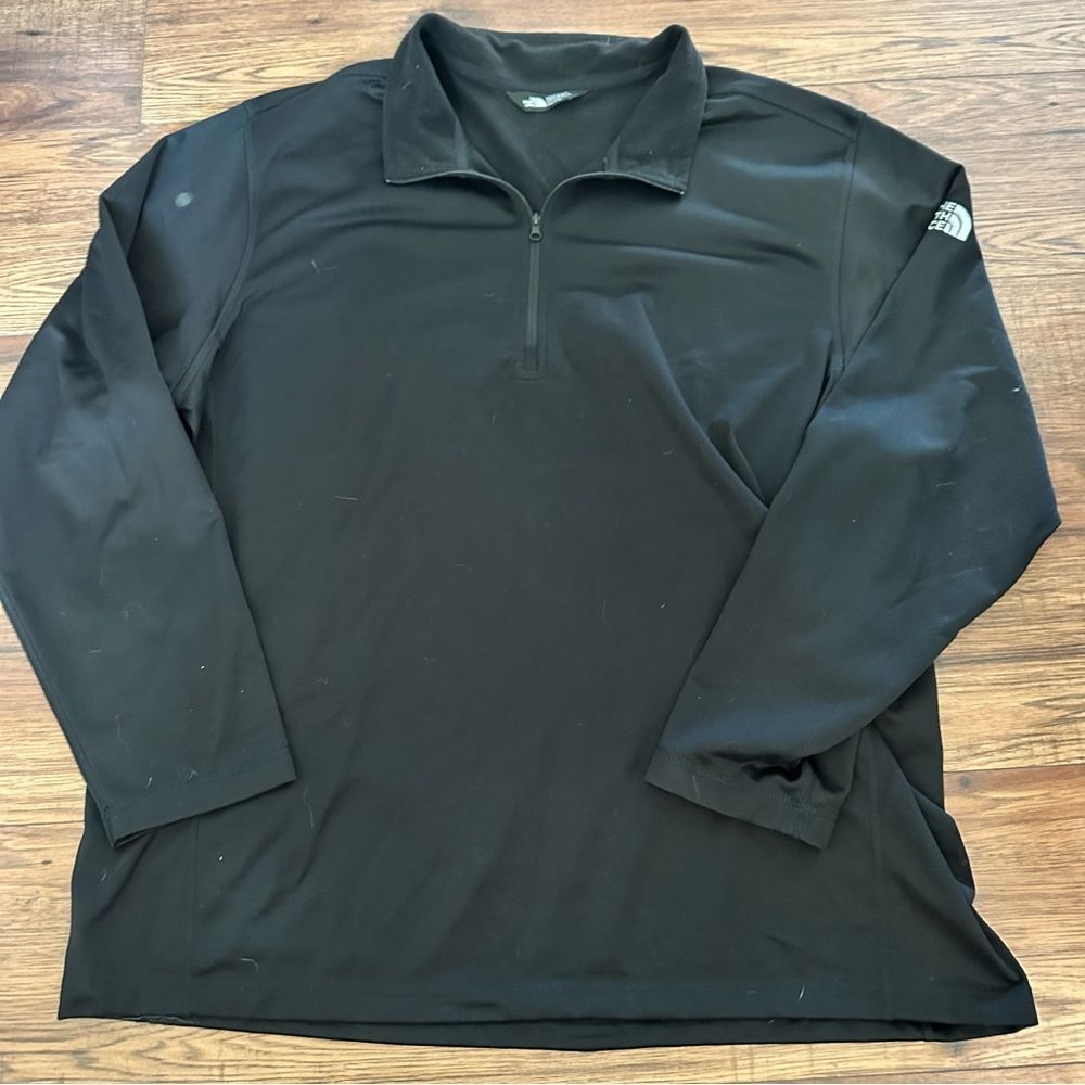 The North Face Men's Black Fleece Pullover Sweater Jacket XXL Winter Quarter Zip